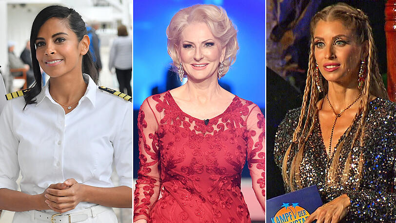 D&eacute;sir&eacute;e Nick spricht &uuml;ber Collien Fernandes (li), die seit 2021 eine "Traumschiff"-Schiff&auml;rztin spielt und Unternehmerin Cathy Hummels (re.)