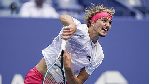 Hat das Finale der US Open erreicht: Alexander Zverev aus Deutschland in Aktion.
