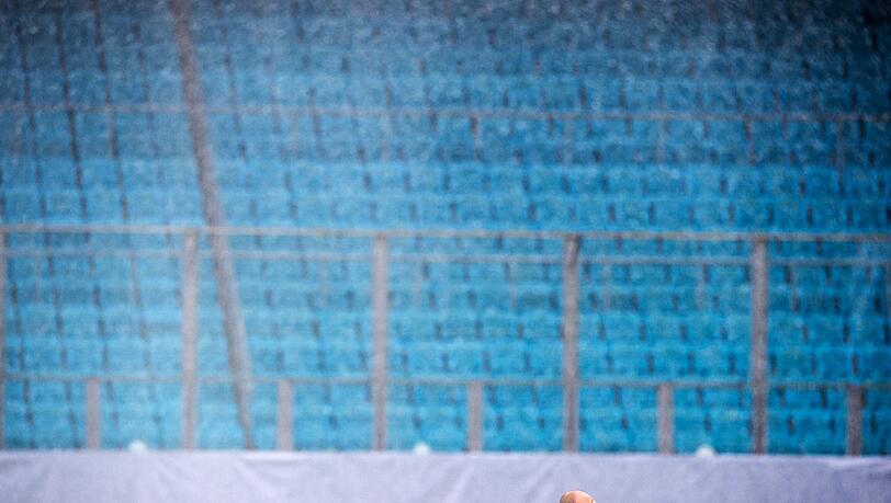 Pep Guardiola in der Khimki-Arena in Moskau. Pep Guardiola in der Khimki-Arena in Moskau.