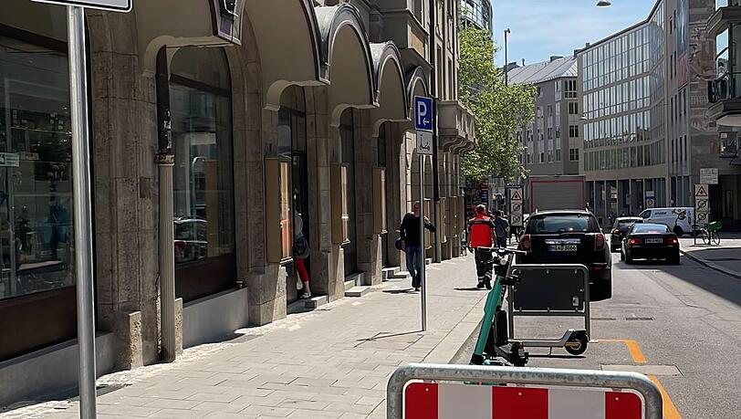 Der neue E-Scooter-Stellplatz im Rosental.