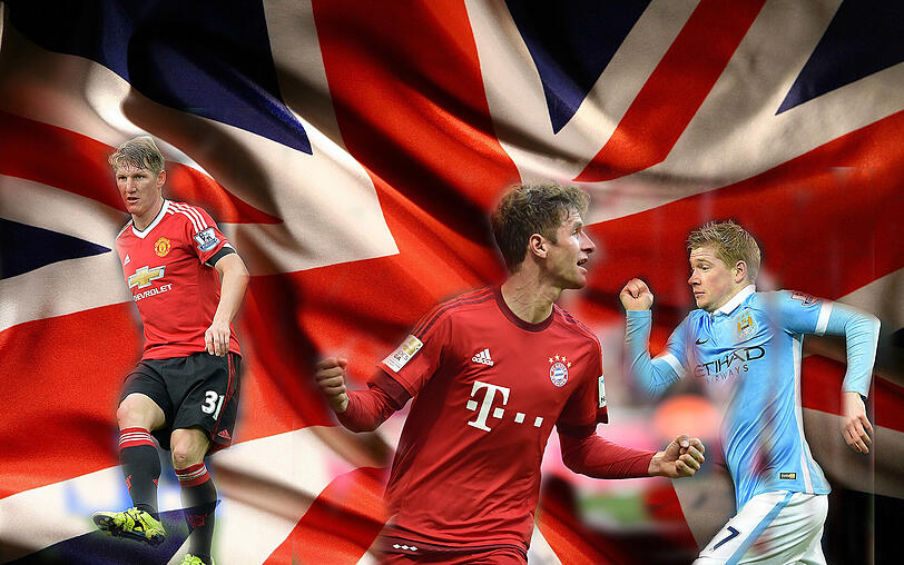 Kevin De Bruyne und Bastian Schweinsteiger spielen schon in der Premier League. Und auch er ist bei den englischen Vereinen begehrt: Bayern-Star Thomas Müller.