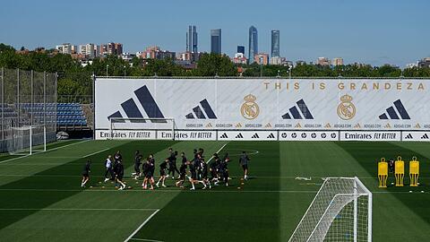 Fußball: Champions League, vor dem Halbfinal-Rückspiel Real Madrid gegen FC Bayern, Training. Die Spieler von Real Madrid beim Training.