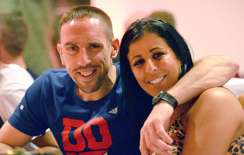 Franck Ribéry mit Ehefrau Wahiba.