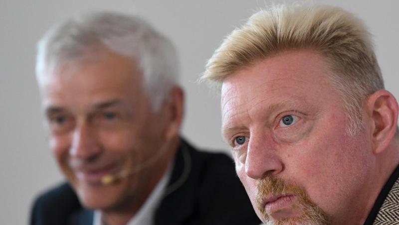 DTB-Sportdirektor Klaus Eberhard (l) und Boris Becker.