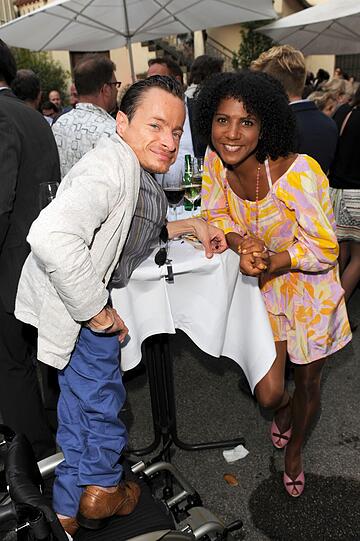 Erwin Aljukic und Laura SchneiderBeim Empfang von Bavaria Film im Künstlerhaus am Lenbachplatz anlässlich des Filmfest München 2013