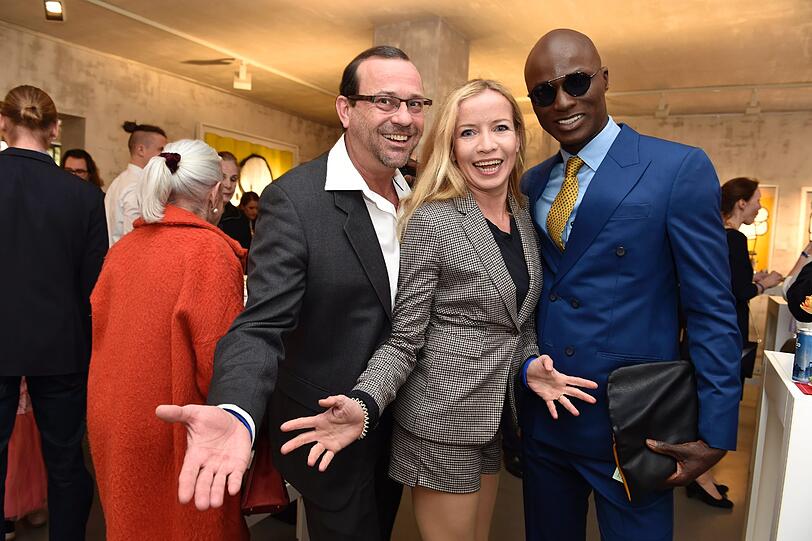 Michel Guillaume mit Frau Georgia und Papis Loveday