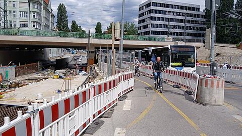So schaut es rund um die Baustelle aus.