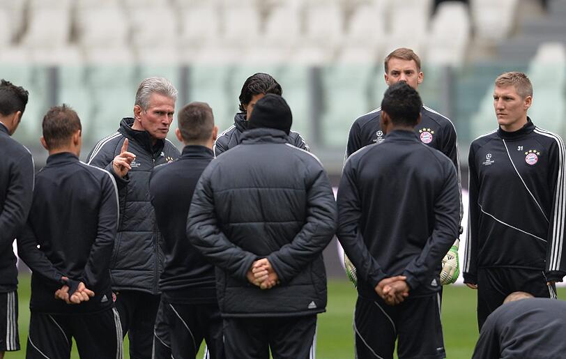Training in Italien: Der FC Bayern im Juventus-Stadion.
