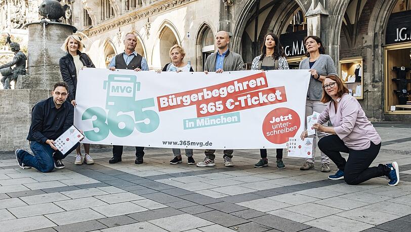 Auf dem Marienplatz haben die Linken ihre Idee am Montag vorgestellt.
