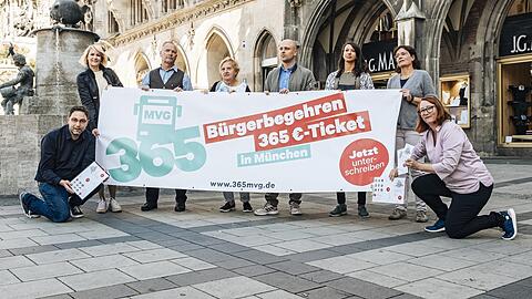Auf dem Marienplatz haben die Linken ihre Idee am Montag vorgestellt.