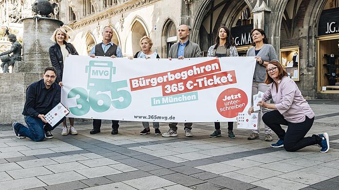 Auf dem Marienplatz haben die Linken ihre Idee am Montag vorgestellt.