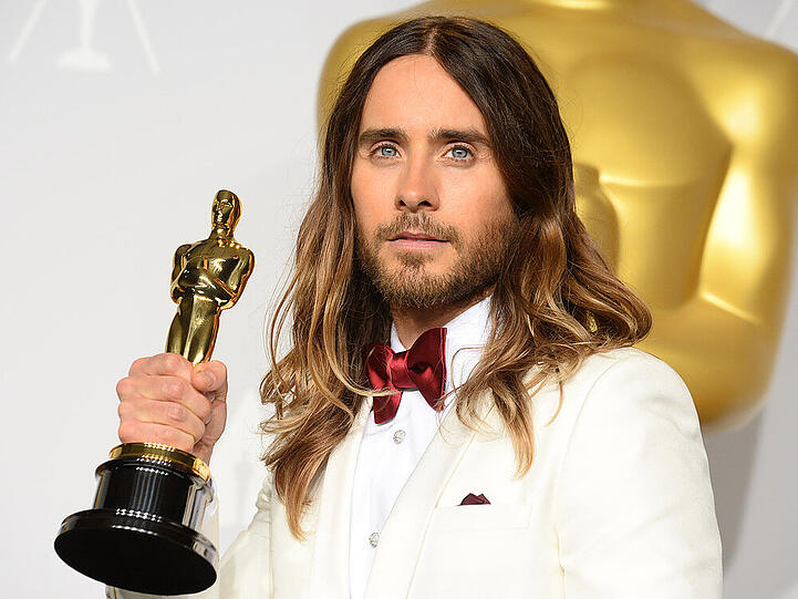 Jared Leto auf dem roten Teppich der 86. Oscar-Verleihung