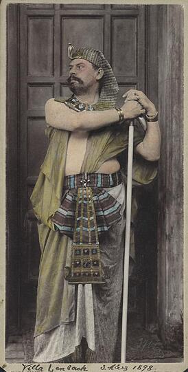 1898: Maler Max Beierlein beim Künstlerfest "In Arkadien".