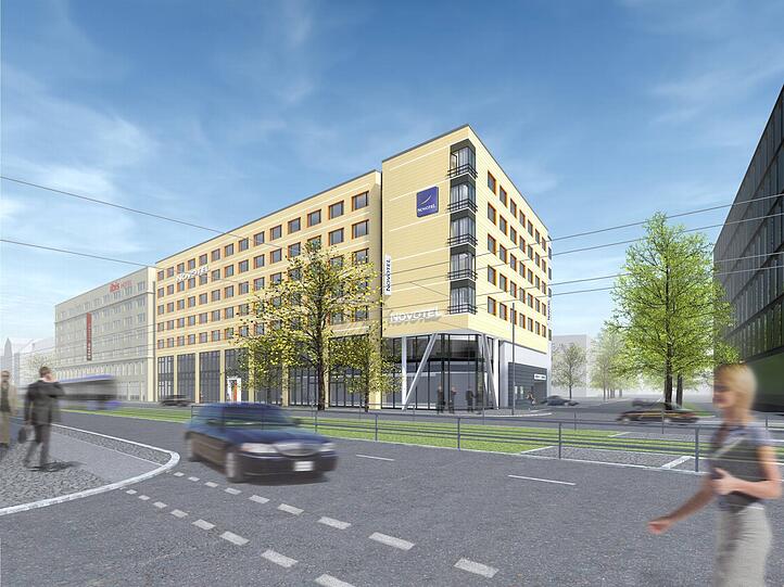 Die Arnulfstraße in zwei Jahren: So sollen die beiden Accor-Hotels aussehen.