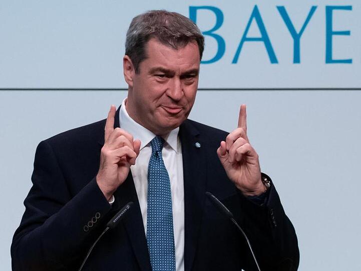 Markus Söder (CSU) redet auf einer Generalversammlung.
