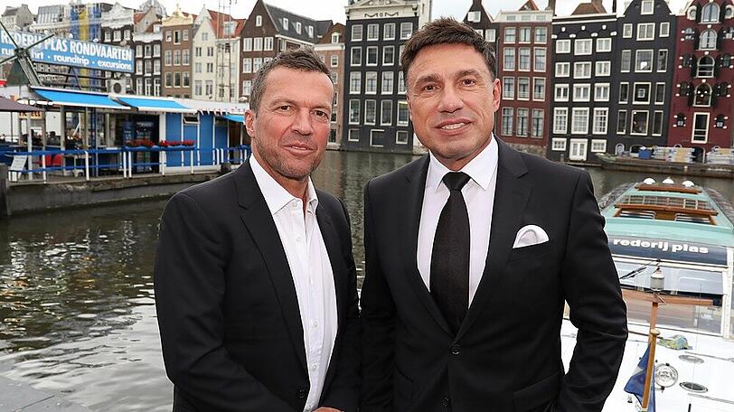 Lothar Matthäus (li.) an der Seite von Krypto-Unternehmer Harald Seiz in Amsterdam