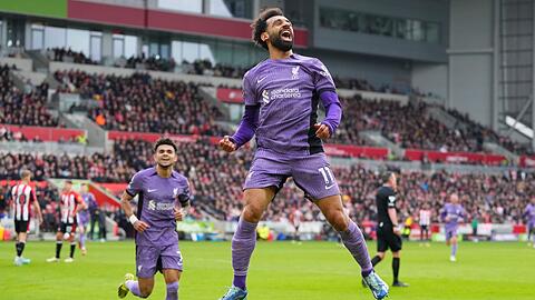 Traf zum zwischenzeitlichen 3:0 bei Brentford: Liverpools Mohamed Salah.