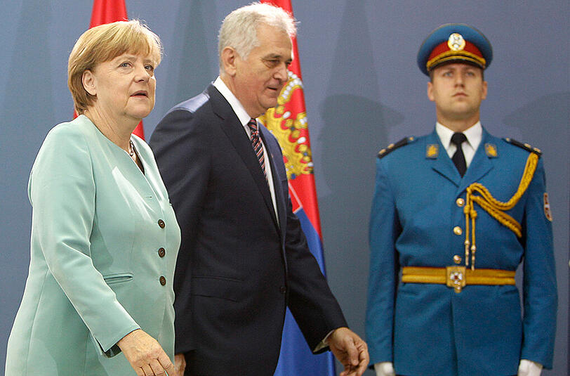 Kanzlerin Angela Merkel ist am Donnerstag in Bosnien-Herzegowinas Hauptstadt Sarajevo eingetroffen.
