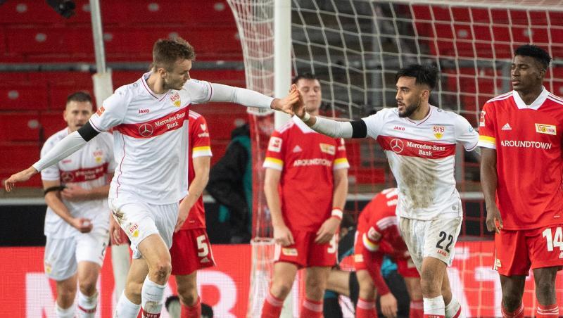 Sasa Kalajdzic (l) bewahrte den VfB Stuttgart vor einer Heimniederlage gegen Union Berlin.