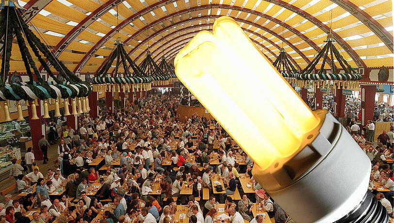 Vorreiterrolle: Als erstes Zelt wird das Löwenbräu dieses Jahr komplett in LED-Licht erstrahlen. Vorreiterrolle: Als erstes Zelt wird das Löwenbräu dieses Jahr komplett in LED-Licht erstrahlen.