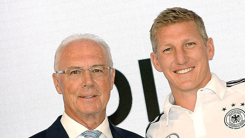 Kennen sich gut: Franz Beckenbauer und Bastian Schweinsteiger. Kennen sich gut: Franz Beckenbauer und Bastian Schweinsteiger.