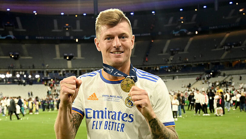 Toni Kroos nach dem gewonnen Champions League Finale. Toni Kroos nach dem gewonnen Champions League Finale.
