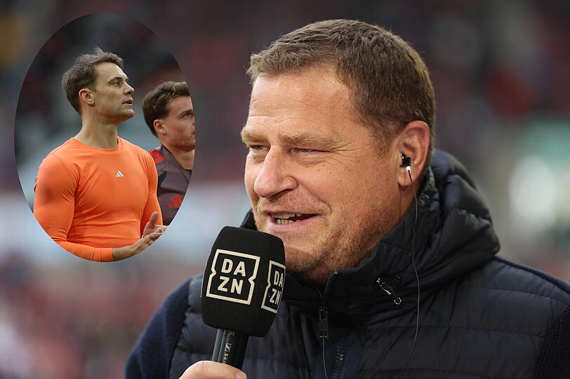 Ein Patzer mit Folgen? Nicht, wenn es nach Max Eberl (r.) geht: Der Sportvorstand des FC Bayern stellt klar, dass die Bosse keine Sekunde an ihrer Nummer eins Manuel Neuer zweifeln.