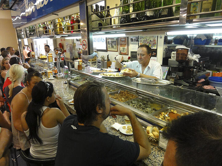 Fischhalle im Mercat Olivar von Palma de Mallorca.
