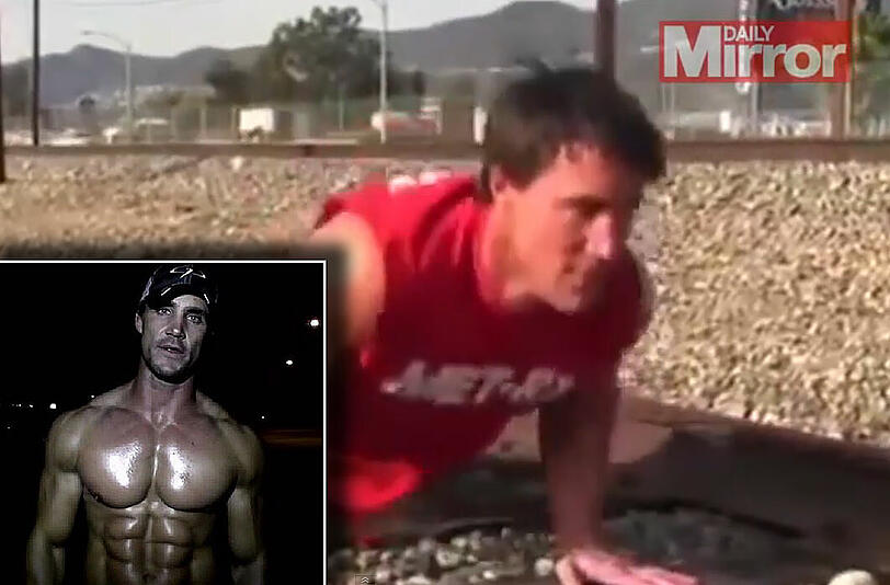 Der Fitness-Guru Greg Plitt in Aktion.