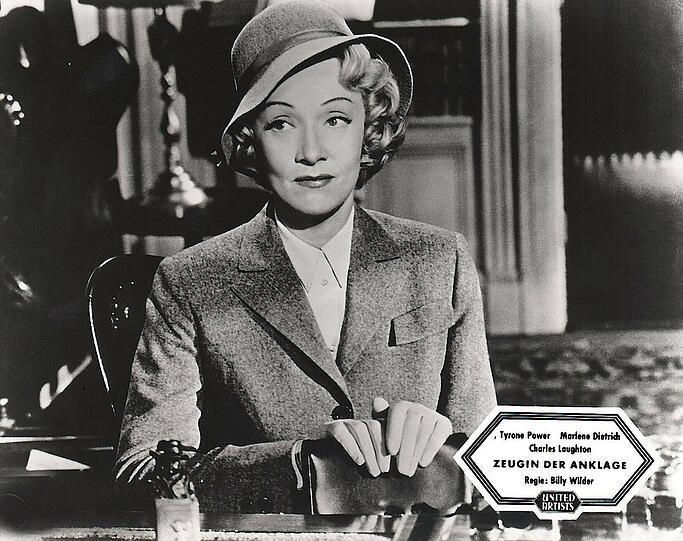 Sehr überzeugend als "Zeugin der Anklage": Marlene Dietrich.