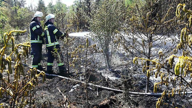 Unter extremen Bedingungen kämpfte sich die Feuerwehr zu den Flammen vor. Unter extremen Bedingungen kämpfte sich die Feuerwehr zu den Flammen vor.