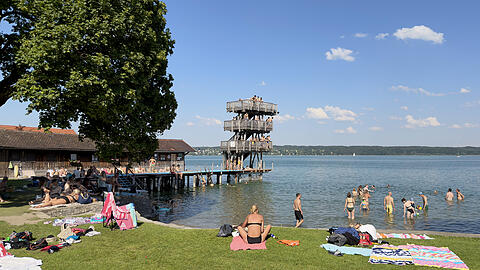 Das Strandbad Utting am Ammersee.