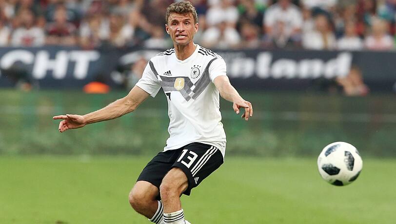 Thomas Müller im Dress der deutschen Nationalmannschaft bei der WM 2018.