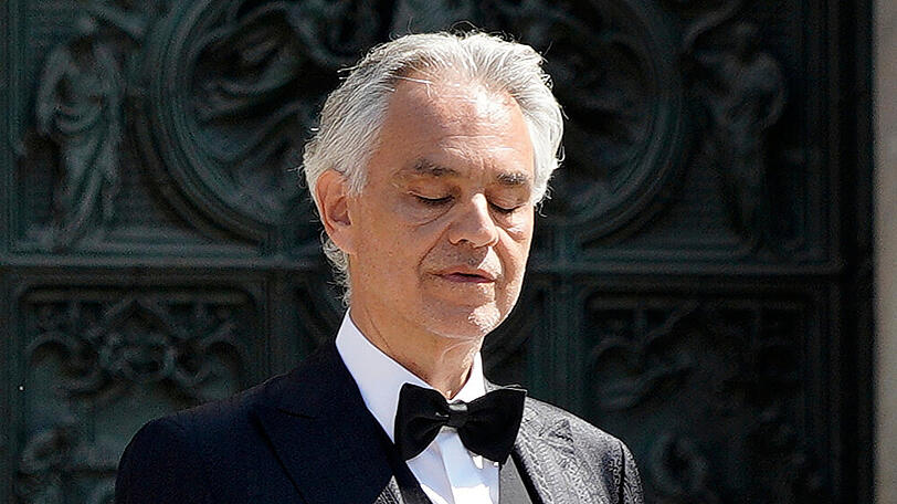 Andrea Bocelli bei seinem Auftritt am Ostersonntag 2020 in Mailand.