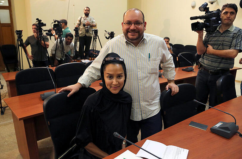 Jason Rezaian mit seiner iranischen Frau im Jahr 2013 (Archivbild).