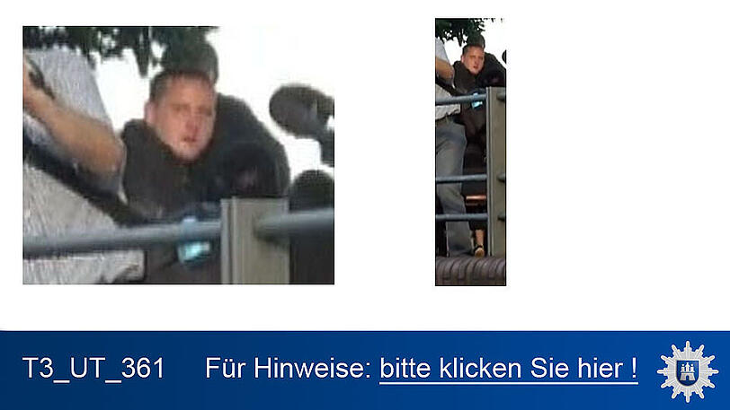 Nach diesen Personen wird öffentlich gefahndet. Die Polizei in Hamburg wird erreicht unter 040/4286-76543.