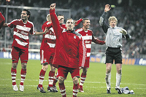 Vortänzer Franck und die Bayern-Boys.