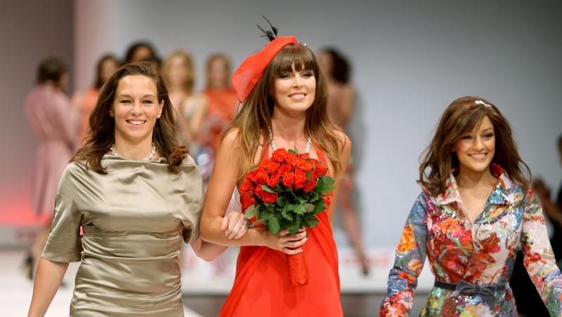 Moderatorin Miriam Pielhau (r) und Designerin Anja Gockel (l) bei der CPD Modemesse in Düsseldorf Moderatorin Miriam Pielhau (r) und Designerin Anja Gockel (l) bei der CPD Modemesse in Düsseldorf