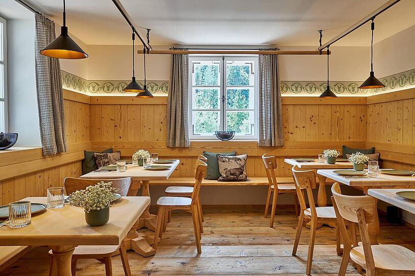 Ein Blick in die Stube vom Forsthaus Valepp im Landkreis Miesbach.