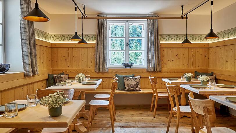 Ein Blick in die Stube vom Forsthaus Valepp im Landkreis Miesbach.
