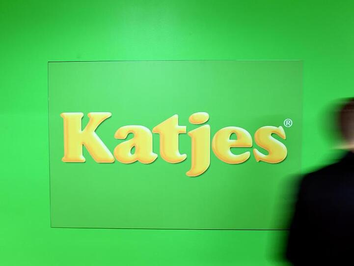Das Logo des Süßwarenherstellers Katjes. Foto: Ralf Hirschberger/dpa-Zentralbild/dpa/Archivbild