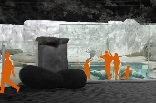 Das neue Polarium: Freier Blick durch die Glasscheiben.