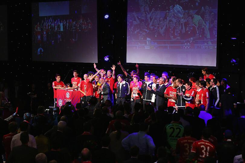 So sehen Sieger aus! Die Helden von London feiern den Champions League-Sieg 2013.