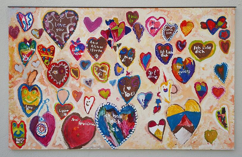 Liebe ist international - gesehen an der Grundschule Bergmannstraße.