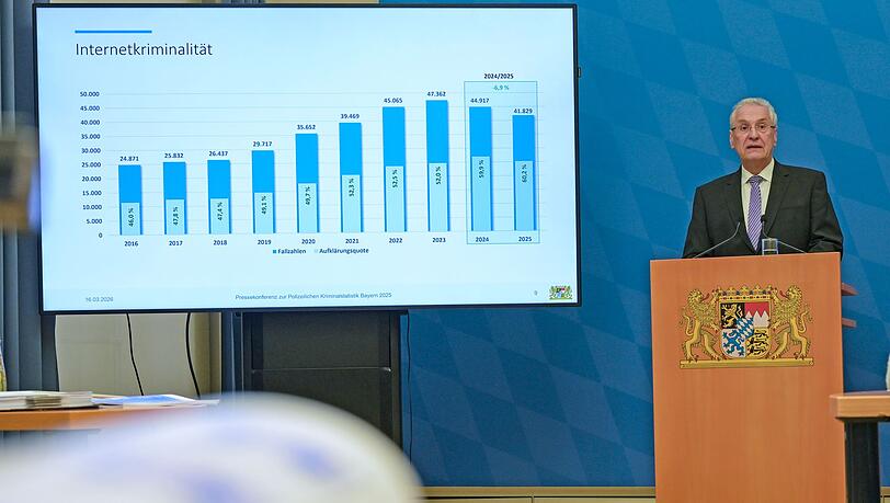 Joachim Herrmann pr&auml;sentierte die Statistik in M&uuml;nchen.