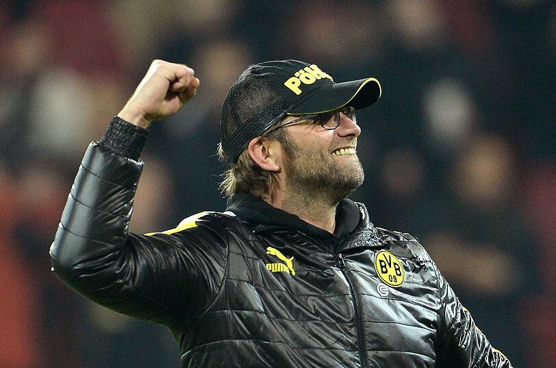 Gewinnt an alter Wirkungsstätte. Jürgen Klopp freut sich über den 2:1 Erfolg seiner Dortmunder
