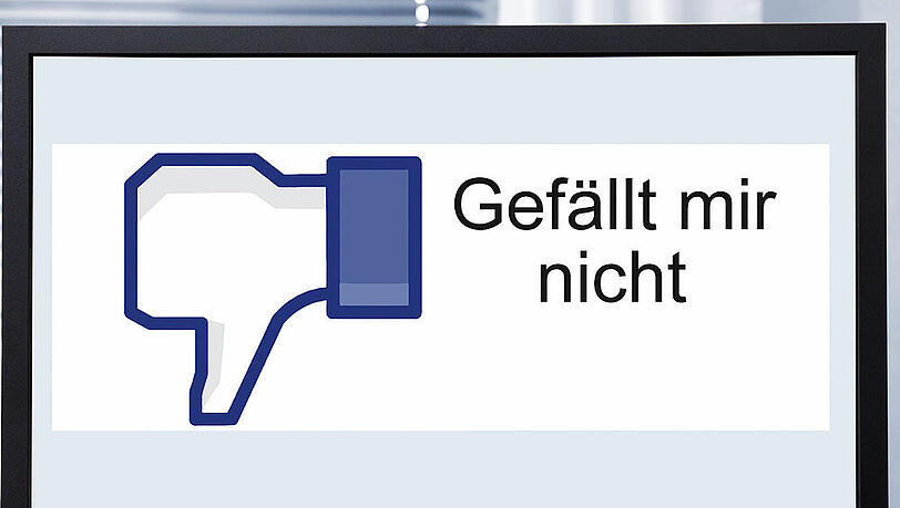 Dieser virtuelle Daumen nach unten könnt bald schon auf Facebook Anwendung finden