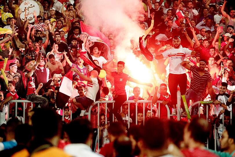 Ägypten: Mit einem Treffer in der 95. Minute sicherten die Ägypter sich das WM-Ticket. Danach kannte der Jubel der Fans keine Grenzen.