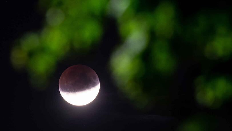 Die partielle Mondfinsternis in Recklinghausen.