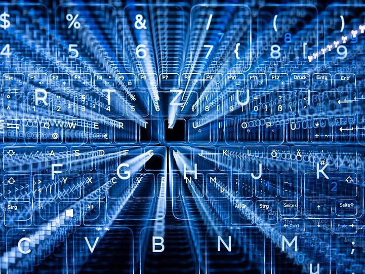 Illustration einer virtuellen Tastatur. Foto: Sebastian Gollnow/dpa/Symbolbild